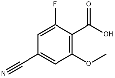 4-氰基-2-氟-6-甲氧基苯甲酸 结构式