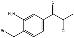 1-(3-Amino-4-(bromomethyl)phenyl)-2-chloropropan-1-one 结构式
