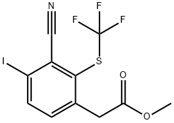 Methyl 3-cyano-4-iodo-2-(trifluoromethylthio)phenylacetate 结构式