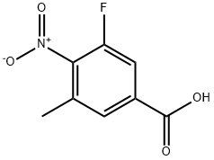 3-氟-5-甲基-4-硝基苯甲酸 结构式