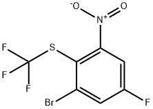 1-Bromo-5-fluoro-3-nitro-2-(trifluoromethylthio)benzene 结构式