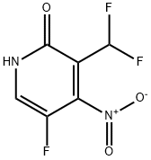 3-(Difluoromethyl)-5-fluoro-2-hydroxy-4-nitropyridine 结构式