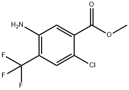 5-氨基-2-氯-4-(三氟甲基)苯甲酸甲酯 结构式