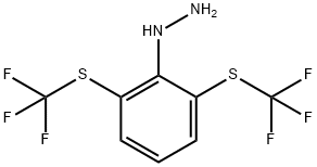 (2,6-Bis(trifluoromethylthio)phenyl)hydrazine 结构式