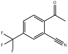 2-乙酰基-5-(三氟甲基)苄腈 结构式