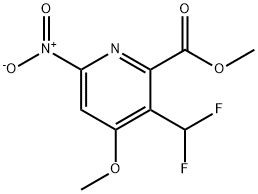 Methyl 3-(difluoromethyl)-4-methoxy-6-nitropyridine-2-carboxylate 结构式