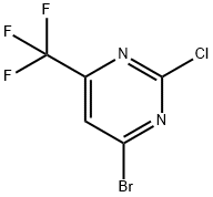 4-溴-2-氯-6-(三氟甲基)嘧啶 结构式