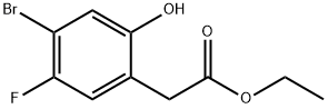 2-(4-溴-5-氟-2-羟基苯基)乙酸乙酯 结构式