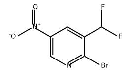 2-溴-3-(二氟甲基)-5-硝基吡啶 结构式