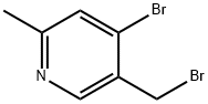 4-溴-5-(溴甲基)-2-甲基吡啶 结构式