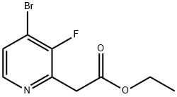 2-Pyridineacetic acid, 4-bromo-3-fluoro-, ethyl ester 结构式