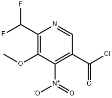 2-(Difluoromethyl)-3-methoxy-4-nitropyridine-5-carbonyl chloride 结构式