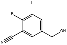 2,3-二氟-5-(羟甲基)苄腈 结构式