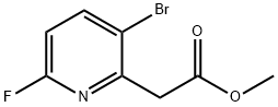 methyl 2-(3-bromo-6-fluoropyridin-2-yl)acetate 结构式