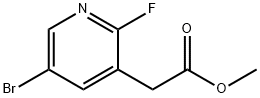 3-Pyridineacetic acid, 5-bromo-2-fluoro-, methyl ester 结构式