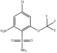 2-Amino-4-chloro-6-(trifluoromethoxy)benzenesulfonamide 结构式