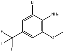 2-溴-6-甲氧基-4-(三氟甲基)苯胺 结构式