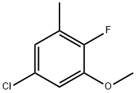 5-氯-2-氟-3-甲基苯甲醚 结构式