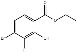 4-溴-3-氟-2-羟基苯甲酸乙酯 结构式