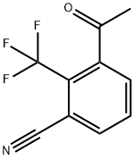 3-乙酰-2-(三氟甲基)苯甲腈 结构式