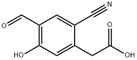 2-Cyano-4-formyl-5-hydroxyphenylacetic acid 结构式