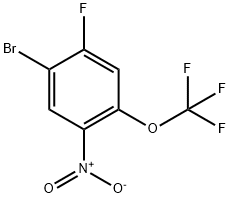 1-溴-2-氟-5-硝基-4-(三氟甲氧基)-苯 结构式
