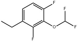 1,3-Difluoro-2-difluoromethoxy-4-ethylbenzene 结构式