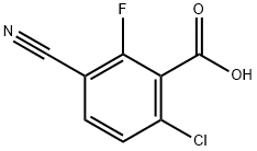 6-氯-3-氰基-2-氟苯甲酸 结构式