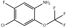 4-氯-5-氟-2-(三氟甲氧基)苯胺 结构式