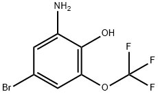 2-Amino-4-bromo-6-(trifluoromethoxy)phenol 结构式