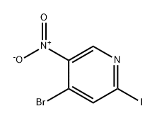 4-溴-2-碘-5-硝基吡啶 结构式