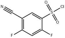 5-氰基-2,4-二氟苯磺酰氯 结构式