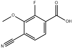 4-氰基-2-氟-3-甲氧基苯甲酸 结构式