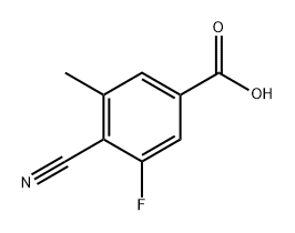 4-氰基-3-氟-5-甲基苯甲酸 结构式