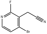 2-(4-溴-2-氟吡啶-3-基)乙腈 结构式