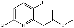 methyl 2-(6-chloro-3-fluoropyridin-2-yl)acetate 结构式