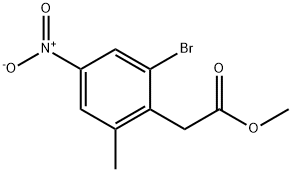 Benzeneacetic acid, 2-bromo-6-methyl-4-nitro-, methyl ester 结构式