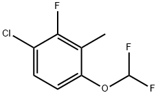 1-氯-4-(二氟甲氧基)-2-氟-3-甲基苯 结构式