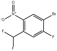 1-溴-4-(二氟甲基)-2-氟-5-硝基苯 结构式