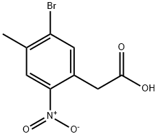 2-(5-bromo-4-methyl-2-nitrophenyl)acetic acid 结构式