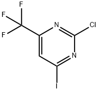 2-氯-4-碘-6-(三氟甲基)嘧啶 结构式