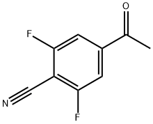 4-乙酰基-2,6-二氟苯腈 结构式