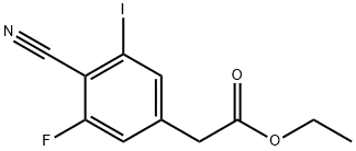 Ethyl 4-cyano-3-fluoro-5-iodophenylacetate 结构式