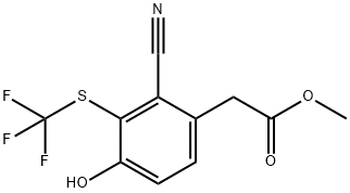 Methyl 2-cyano-4-hydroxy-3-(trifluoromethylthio)phenylacetate 结构式