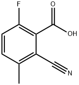 2-氰基-6-氟-3-甲基苯甲酸 结构式