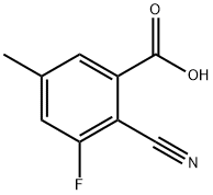 2-氰基-3-氟-5-甲基苯甲酸 结构式
