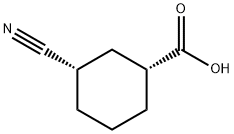 (1R,3S)-3-氰基环己烷甲酸 结构式