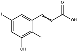 2,5-Diiodo-3-hydroxycinnamic acid 结构式