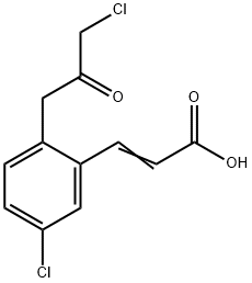 5-Chloro-2-(3-chloro-2-oxopropyl)cinnamic acid 结构式