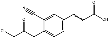 4-(3-Chloro-2-oxopropyl)-3-cyanocinnamic acid 结构式